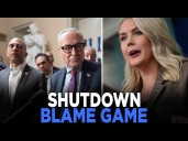 Leavitt Says Its DEM'S FAULT If Federal Government Shuts Down, Slams Schumer And Jeffries