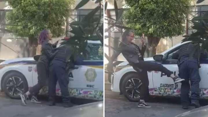 VIDEO: Captan a Mujer Agrediendo a Policía en Alcaldía Benito Juárez; La Llaman "Lady Patadas"