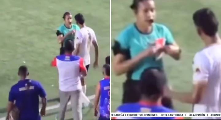 Polémica en Aracataca: jugador abofetea a árbitra en medio de un partido El momento, quedó en videos grabados por asistentes.
