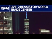 WATCH: Two beams light the sky for the World Trade Center