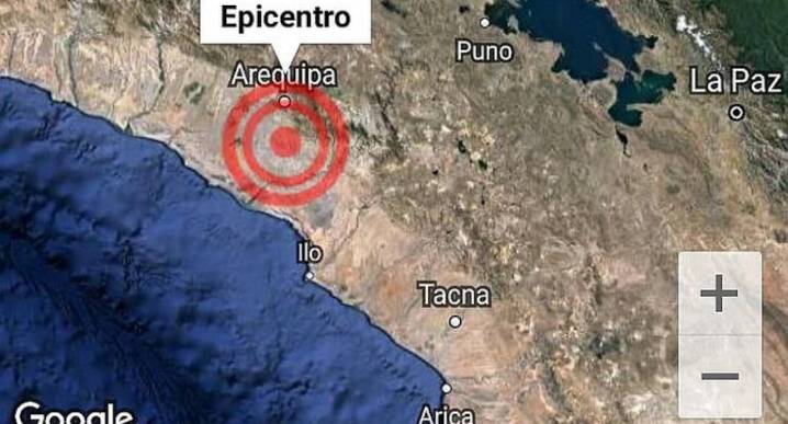 Temblor de magnitud 5.8 se registró en Arequipa este mediodía