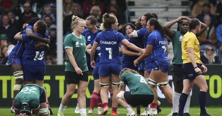 France scrapes past Ireland to reach Women's Rugby World Cup semifinals