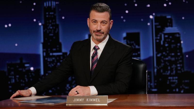 Kimmel nods to big ratings, heckles Trump as an ‘80s