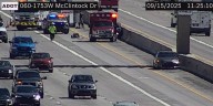 Driver injured after vehicle crashes into wall, blocking lanes on US 60 in Tempe
