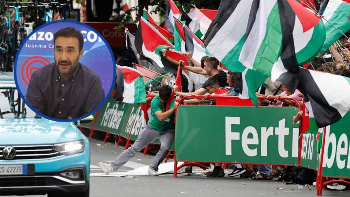 Juanma Castaño, tras las protestas en la Vuelta: "Alguno con bandera palestina celebraba asesinatos de guardias civiles..."