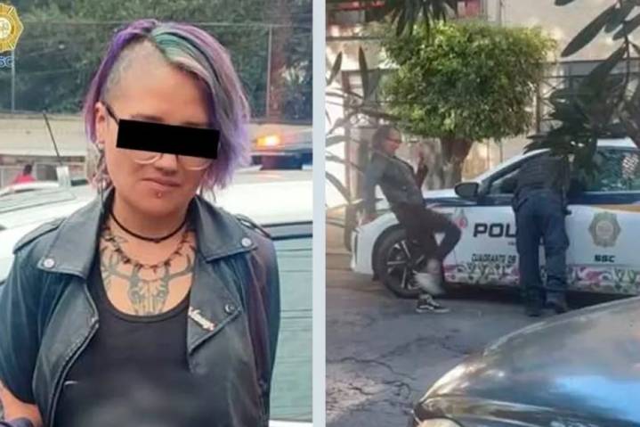 Video: Mujer patea a policía en CDMX y la arrestan