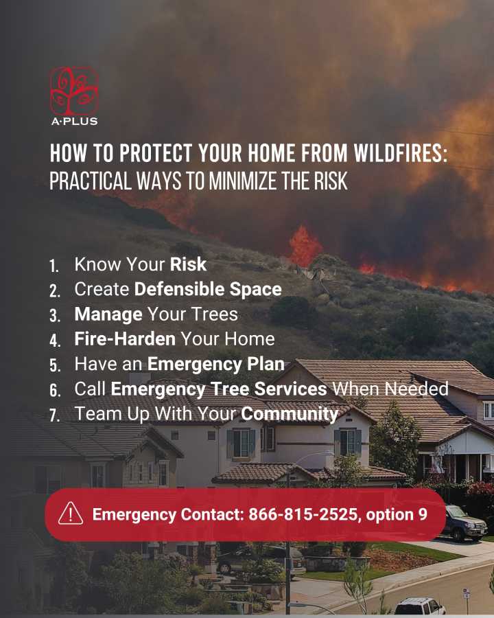 How A Plus Tree Helps Protect Your Home from Wildfire