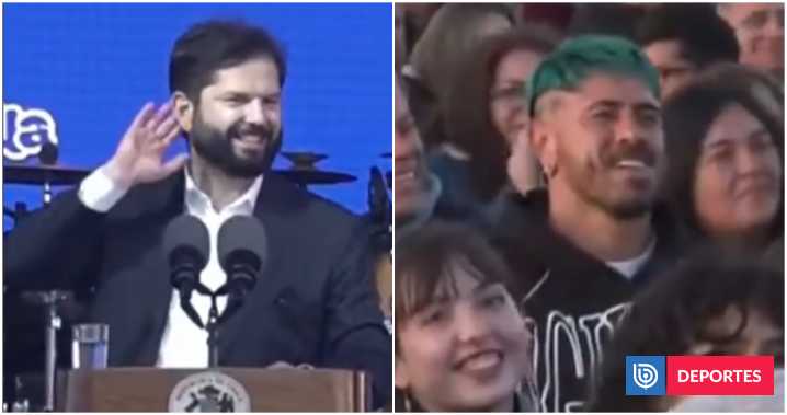"Me caía mal": el divertido momento entre el Presidente Boric y el ’Mono’ Sánchez en La Pampilla
