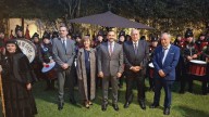 La embajada de Colombia recibe a Termatalia al son de la Real Banda de Gaitas de la Diputación de Ourense