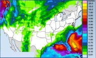 Map Shows States to Be Hit Hardest by Heavy Rainfall