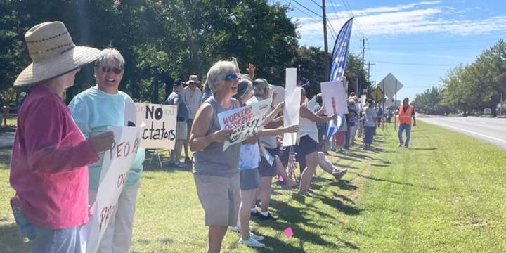 CSRA protesters make voices heard at Workers over Billionaires rally