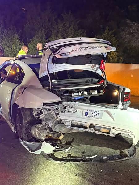 Indiana State Trooper injured in crash on I