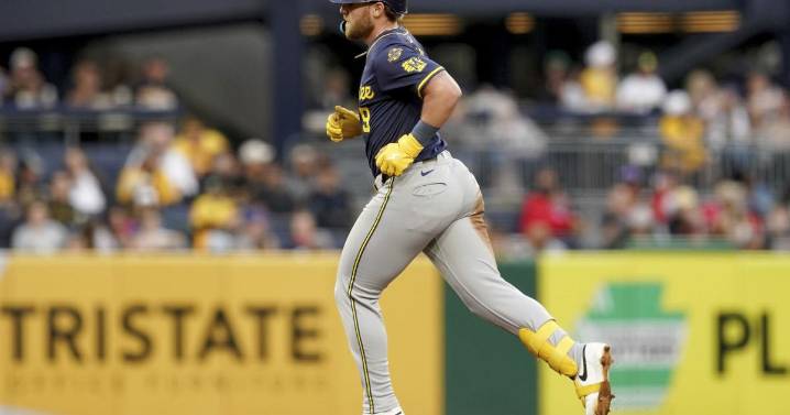 Bauers, Chourio hit 2-run HRs, Woodruff pitches 6 scoreless innings as Brewers beat Pirates 4