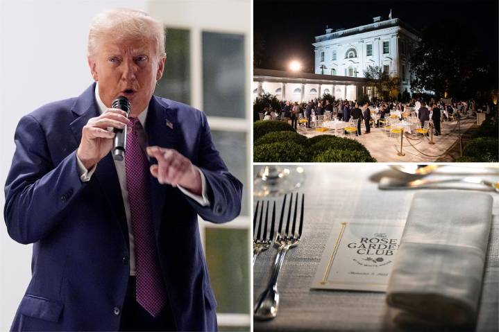 Trump unveils new 'Rose Garden Club' at White House