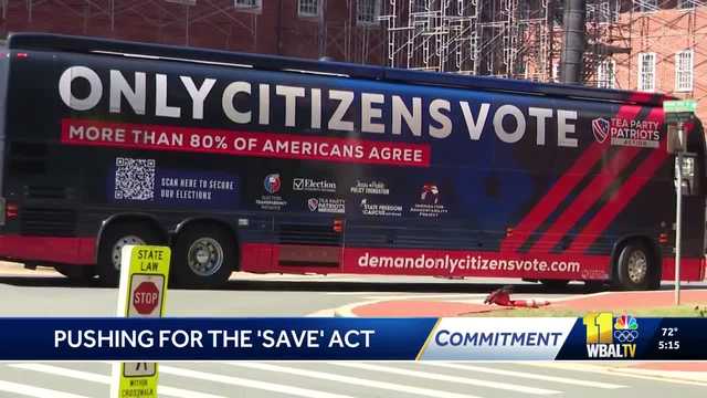 Only Citizens Vote Bus Tour stops in Annapolis to push SAVE Act﻿