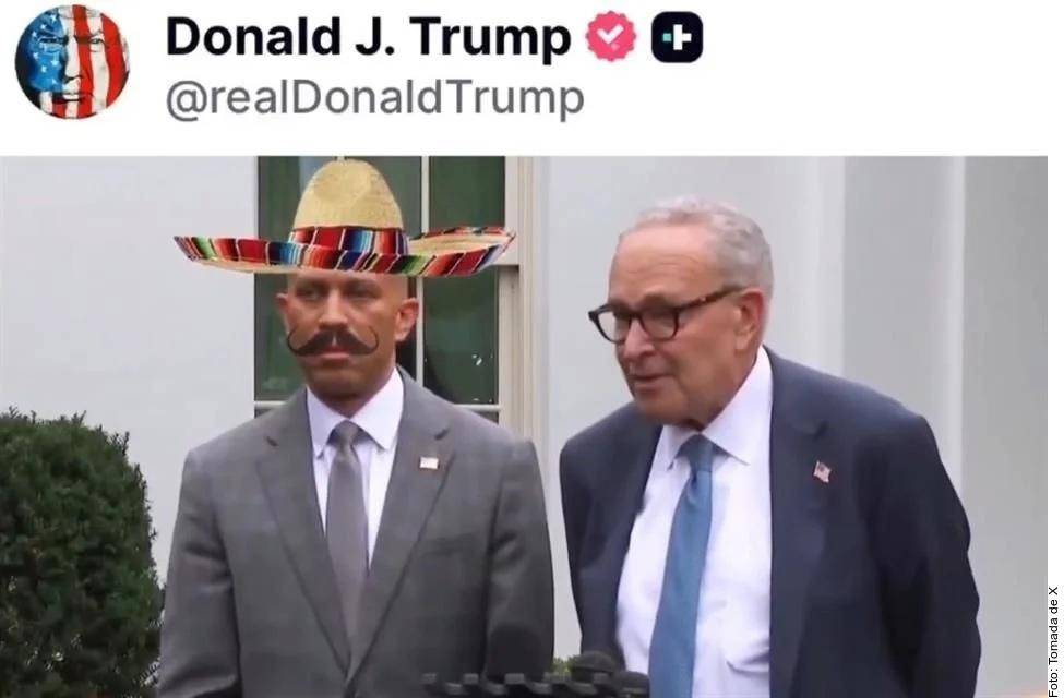 Busca Trump ridiculizar a demócratas con símbolos mexicanos