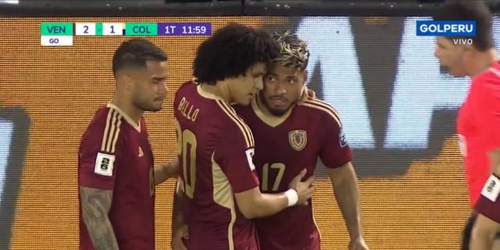 El gol de Josef Martínez ante Colombia para que Venezuela sueñe con el boleto al repechaje del Mundial 2026