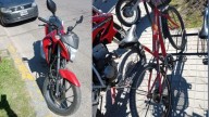 OCURRIÓ ESTE SÁBADO. Siniestro vial, sobre Avenida 25 de Mayo, entre una moto y una bicicleta