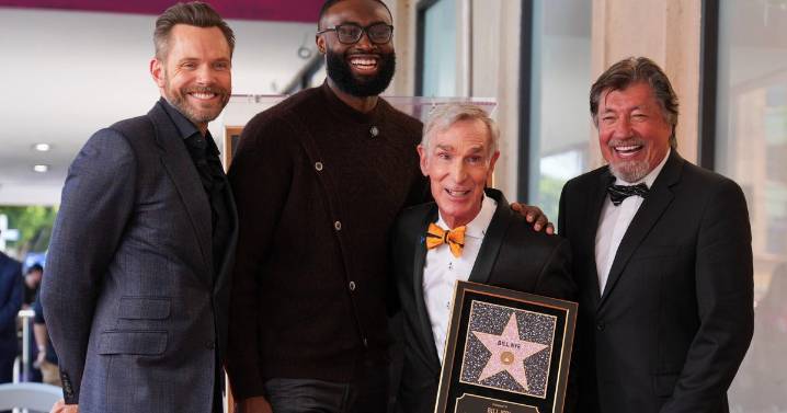 Bill Nye, joined by Celtics' star Jaylen Brown, gets star on Hollywood Walk of Fame