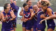 AFLW western derby medal: Fremantle midfielder Orlagh Lally conquers the wet to claim best on ground honours
