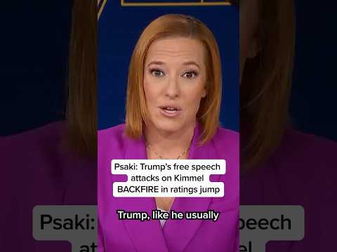 Psaki: Trump's free speech attacks on Kimmel BACKFIRE in ratings jump