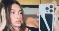 Hailey Bieber's Photos Wearing a Bold Brown Dress Have Fans Call Her 'Mother'
