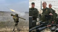 Putin, vistiendo uniforme militar, supervisó el final de las maniobras ruso