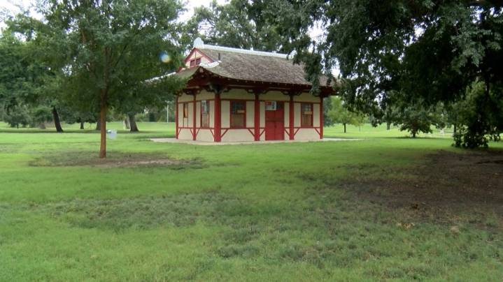 Wichita's Riverside pagoda vandalized, renovations delayed