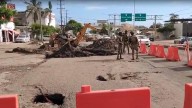 Excavan para hallar o descartar ‘huachicol’ en el Libramiento Colosio, en Mazatlán