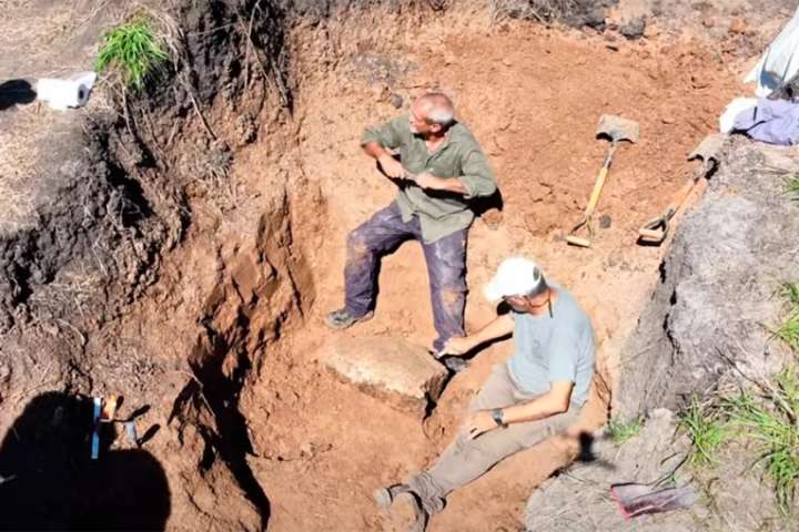 Dieron detalles del hallazgo del gliptodonte en una zona rural entrerriana