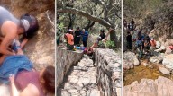 Bomberos de Villa Larca rescataron a una turista herida en el Chorro de San Ignacio