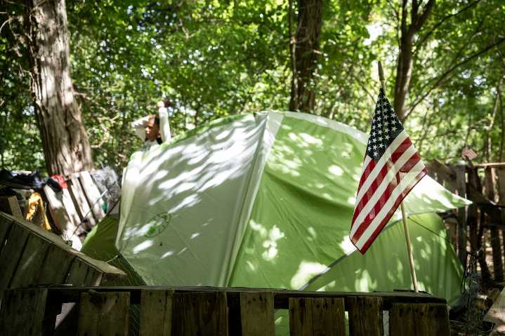 Bears, rainwater, and hope: Life in a Holyoke tent as city eyes homelessness plan
