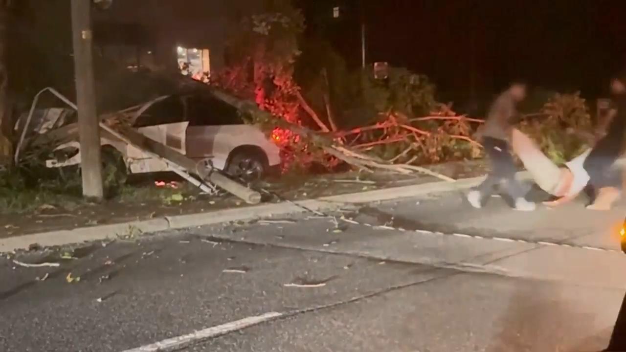 Army football player and his dad save a man from flames after a car crash near West Point