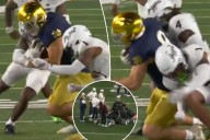 Texas A&M defensive back carted off field in scary scene