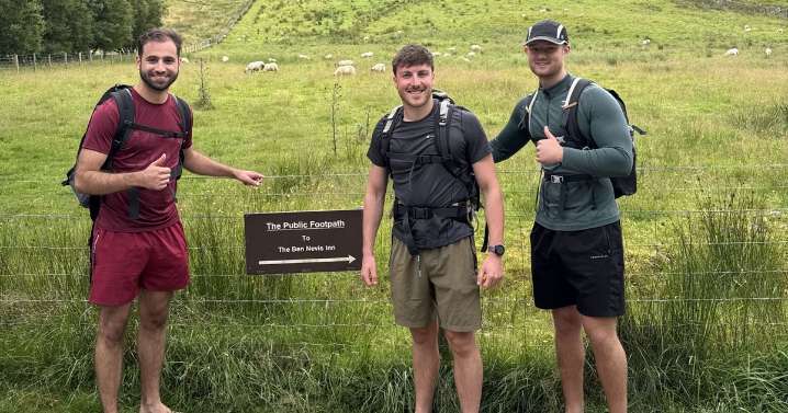 'We climbed the UK's highest mountain in bare feet