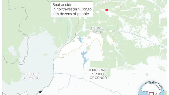 At least 193 passengers killed in two boat accidents in northwestern Congo