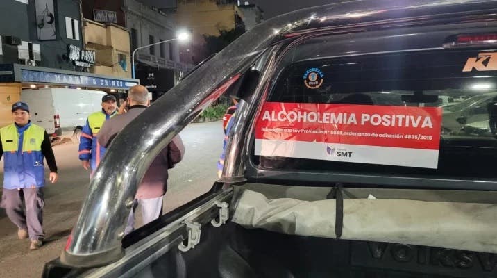 Récord en Capital: 57 casos de alcoholemia en un fin de semana