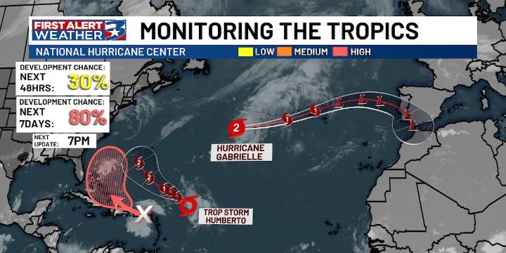 Two named storms in the Atlantic for the first time this season