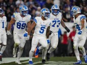 Lions run over the Ravens, sack Lamar Jackson 7 times in a 38