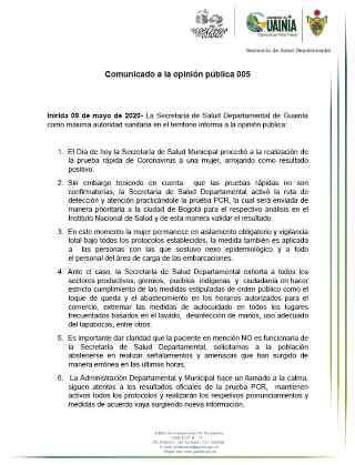 Prueba rápida a mujer tripulante de embarcación dio positivo para Covid