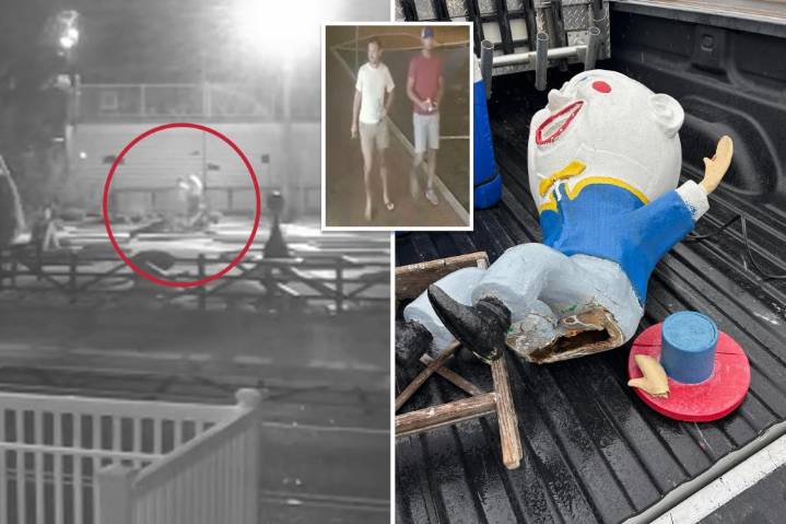 Two bad eggs poach 'iconic vintage' Humpty Dumpty statue from New Jersey miniature golf course: cops