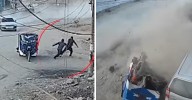 Auto impacta contra mototaxi y pasajeros se salvan de milagro