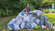 Whitman man collects hundreds of thousands of cans for charity
