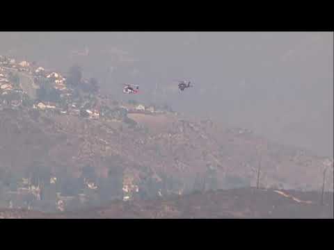 Lodge Fire | Fire crews battle fire in Spring Valley