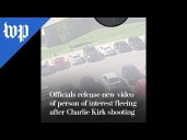 Video shows person of interest fleeing Charlie Kirk shooting