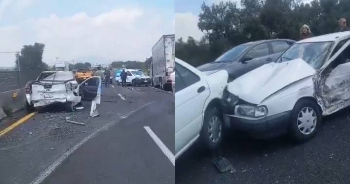 Caos en Tultepec: carambola en el Circuito Exterior Mexiquense deja 9 heridos