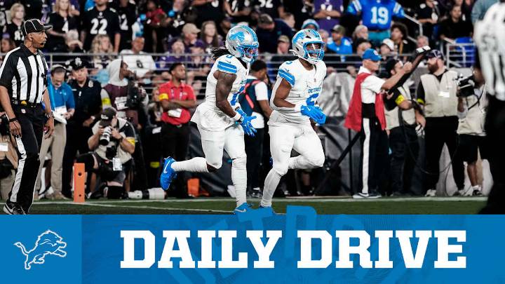 THE DAILY DRIVE: Lions RBs David Montgomery, Jahmyr Gibbs put on historic rushing performance in win over Ravens