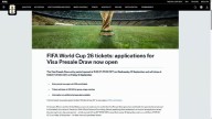 FIFA 2026 World Cup Visa presale ticket draw now open