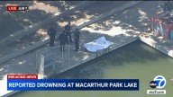 Police investigate possible drowning at MacArthur Park Lake in Westlake area