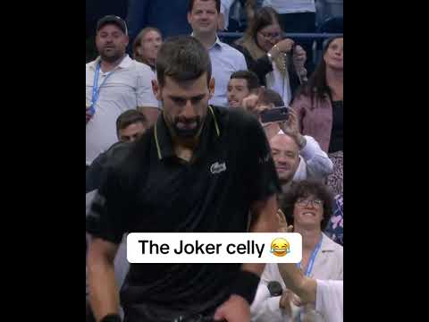 Novak Djokovic with the post